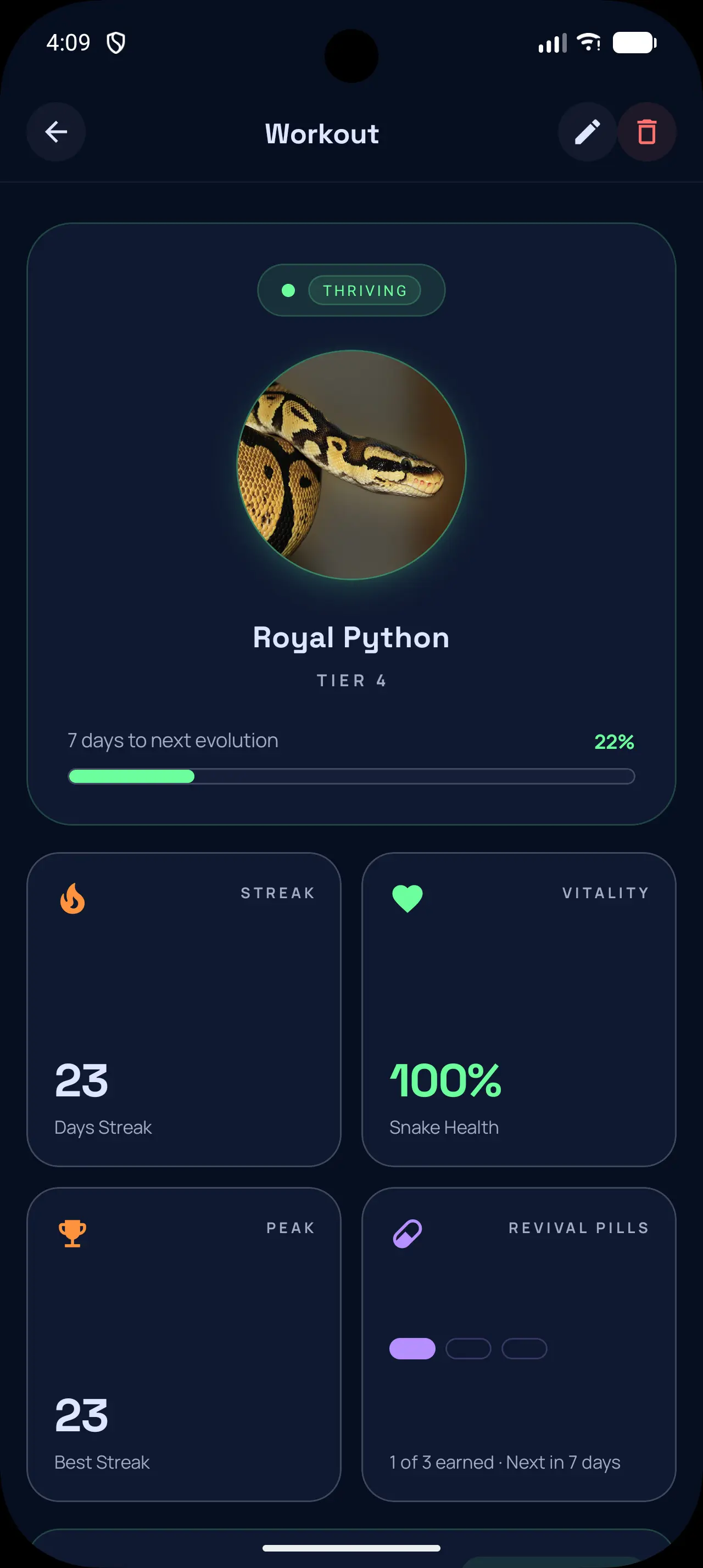 Habit detail screen